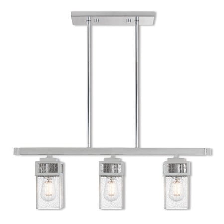 Livex Lighting Harding 3 Light Polished Chrome Linear Chandelier 40593-05